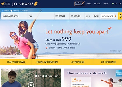 Jet Airways Promo Codes | Coupons | Offers
