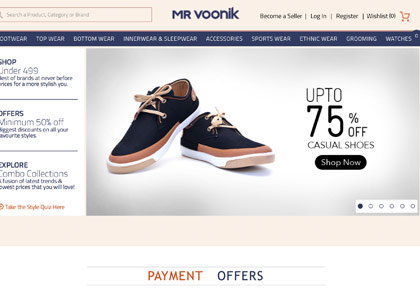 Mr Voonik Promo Codes | Coupons | Offers